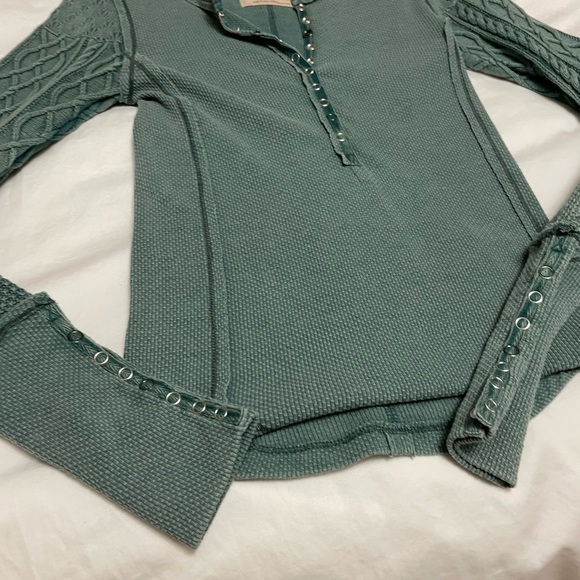Free people corded sleeve emerald greenl XS - Picture 3 of 3